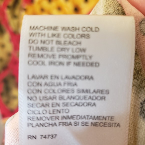 Shelby & Palmer Sheath Dress Red Yellow Floral 3/4 Sleeve Size 10 - Picture 6 of 12